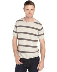 Standard Issue NYC Standard Issue By Hyden Yoo Beige And Black Stripe Cotton Blend T Shirt
