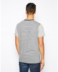 Solid Stripe T Shirt With Anchor Print