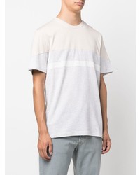 Eleventy Striped Colour Block T Shirt