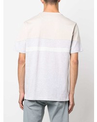 Eleventy Striped Colour Block T Shirt