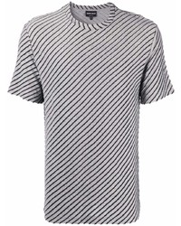 Giorgio Armani Striped Crew Neck T Shirt