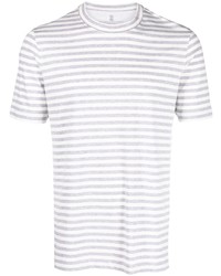 Brunello Cucinelli Striped Round Neck T Shirt