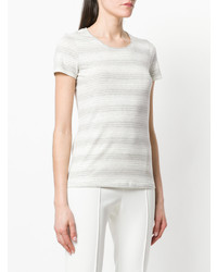 Le Tricot Perugia Striped Short Sleeve Top