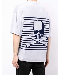 Mastermind World Striped Skull Print T Shirt
