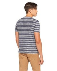 Mossimo Supply Co Slim Fit Striped Tee Shirt Gray