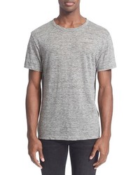 Alexander Wang T By Stripe Linen T Shirt Size Medium Grey