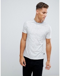 Burton Menswear T Shirt In Ecru Stripe
