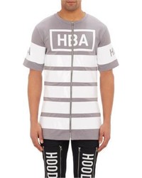 Hood by Air Tape Stripe T Shirt Grey