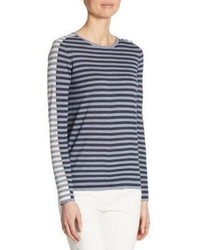 Akris Punto Tri Color Striped Knit Top