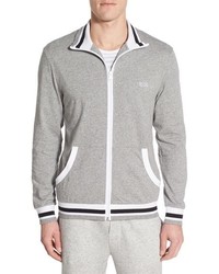 Grey Horizontal Striped Jacket
