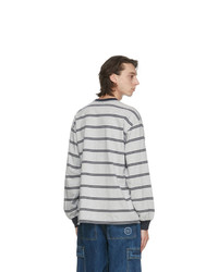thisisneverthat Grey Striped Long Sleeve T Shirt