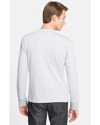 Michael Bastian Michl Bastian Stripe Long Sleeve Pocket T Shirt