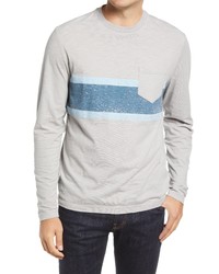 johnnie-O Moby Stripe Long Sleeve Pocket Graphic Tee