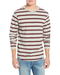 Frame Stripe Classic Long Sleeve Crewneck T Shirt