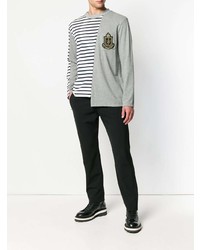 JW Anderson Striped Color Blocked Long Sleeve Shirt