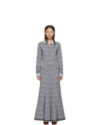 Y/Project Grey Stripe Polo Dress
