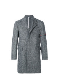 Grey Horizontal Striped Overcoat