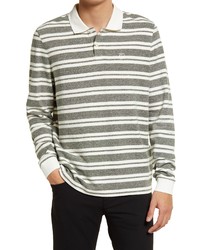 Ted Baker London Stamhil Cotton Long Sleeve Stripe Polo