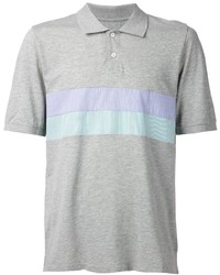 Band Of Outsiders Striped Panel Polo Shirt