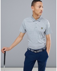 Lyle & Scott Golf Kinloch Stripe Polo Shirt In Grey
