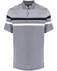 Michael Kors Collection Michl Kors Collection Stripe Print Cotton Blend Polo Shirt