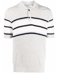 Brunello Cucinelli Stripe Pattern Polo Shirt