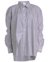 Vetements X Comme Des Garons Striped Cotton Shirt