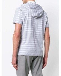 Eleventy Striped Hoodie T Shirt