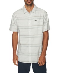 O'Neill Seafarer Stripe Short Sleeve Button Up Shirt In White At Nordstrom