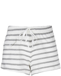 Grey Horizontal Striped Shorts