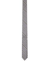 Thom Browne Grey Alternating Stripe Classic Tie