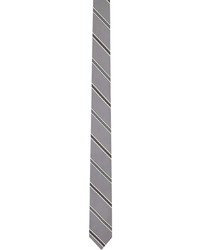 Thom Browne Grey Alternating Stripe Classic Tie