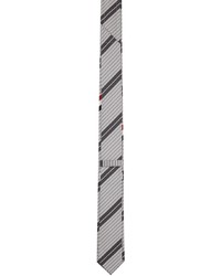 Thom Browne Grey Outline Stripe Classic Tie