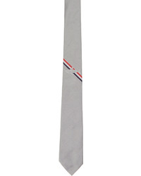 Thom Browne Grey Shark Stripe Classic Tie
