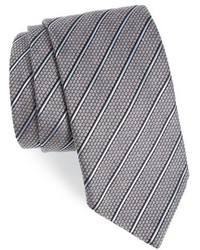 Ermenegildo Zegna Stripe Silk Wool Tie