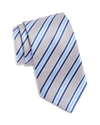 David Donahue Striped Silk Tie