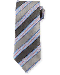 Ermenegildo Zegna Textured Striped Silk Tie