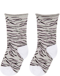 Kenzo Grey Tiger Stripe Socks