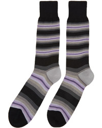 Paul Smith Grey Tiger Stripe Socks