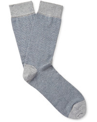 John Smedley Hera Striped Sea Island Cotton Blend Socks