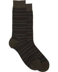 Barneys New York Variegated Striped Socks