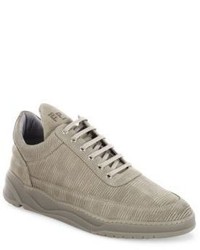 Filling Pieces Astro Striped Suede Low Top Sneakers