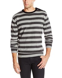 Grey Horizontal Striped Sweater