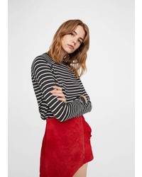 Mango Striped Cotton Sweater