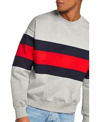 Topman Classic Fit Striped Sweatshirt
