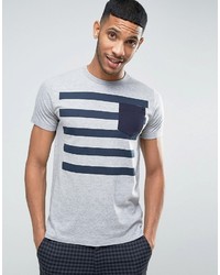 French Connection Five Stripe T Shirt With Contrast Pocket