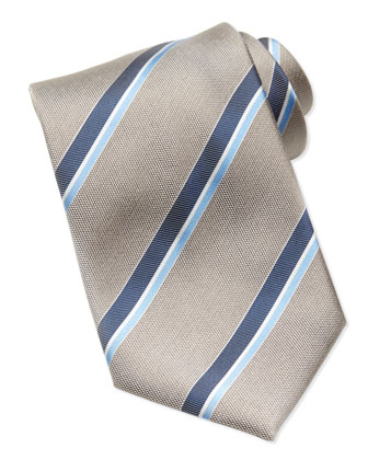Brioni Oxford Striped Tie Tan, $215 | Neiman Marcus | Lookastic