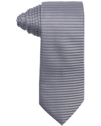 Armani Light Grey Striped Silk Tie