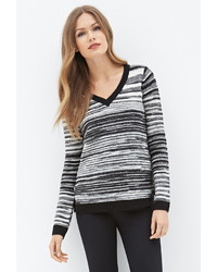 Forever 21 Contemporary Striped V Neck Sweater
