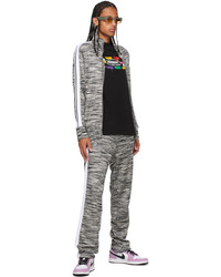 Palm Angels Black White Missoni Edition Knitted Track Jacket